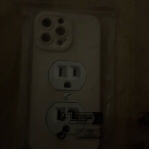 White Phone 13 pro max Case with Outlet Design